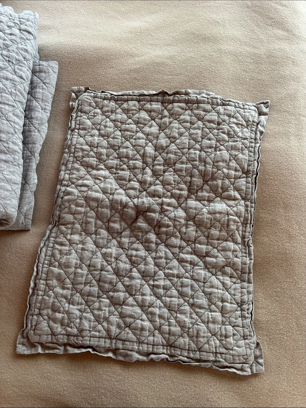 Pottery Barn Linen Quilt and Sham